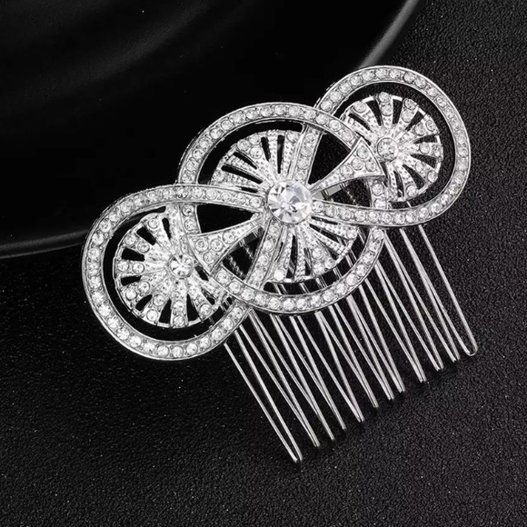 Accessories - CCO! Art Deco Hair Pin Rhinestone Silver NWT